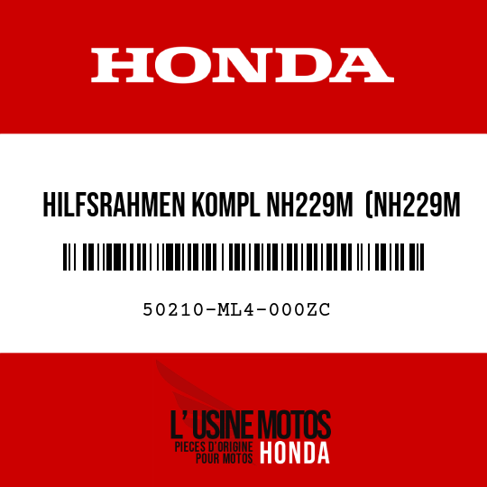 image de 50210-ML4-000ZC HILFSRAHMEN KOMPL NH229M  (NH229M ANKERGRAUMETALLIC)