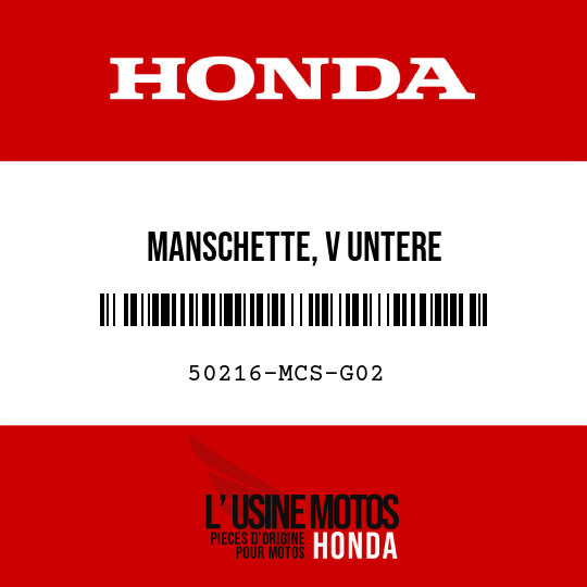 image de 50216-MCS-G02 MANSCHETTE, V UNTERE MOTORAUFHAENGUNG