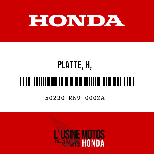 image de 50230-MN9-000ZA PLATTE, H, KRAFTSTOFFTANKBEFESTIGUNG R134 