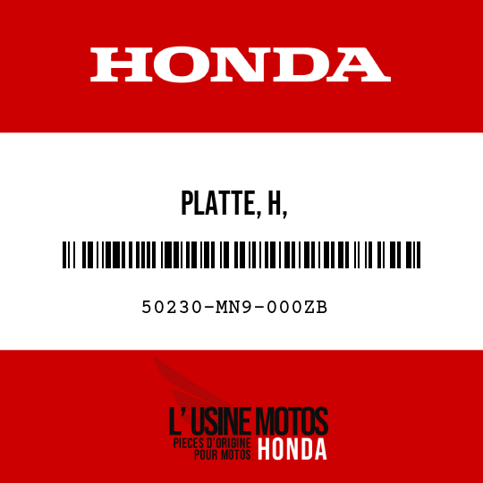 image de 50230-MN9-000ZB PLATTE, H, KRAFTSTOFFTANKBEFESTIGUNG NH1 