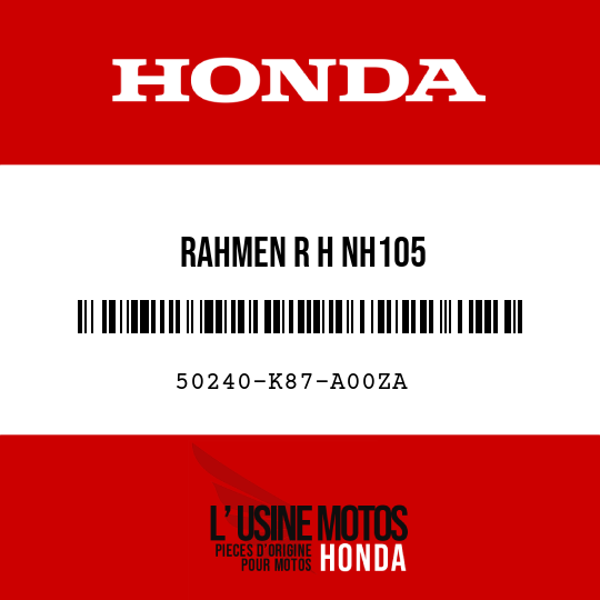 image de 50240-K87-A00ZA RAHMEN R H NH105