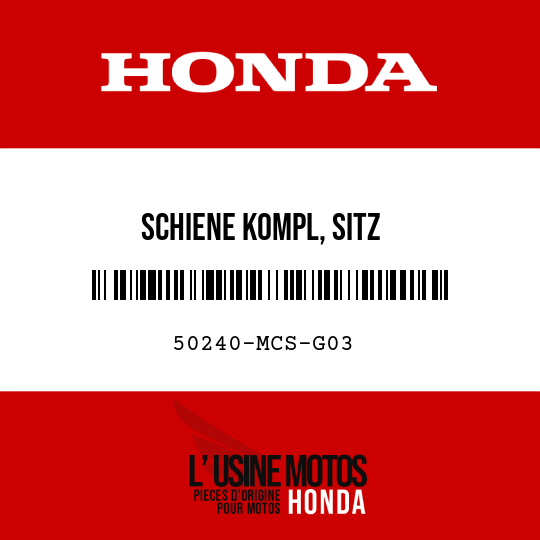 image de 50240-MCS-G03 SCHIENE KOMPL, SITZ