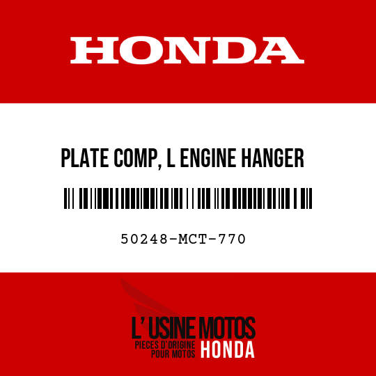 image de 50248-MCT-770 PLATE COMP, L ENGINE HANGER