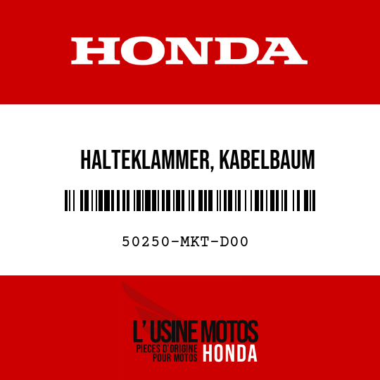 image de 50250-MKT-D00 HALTEKLAMMER, KABELBAUM