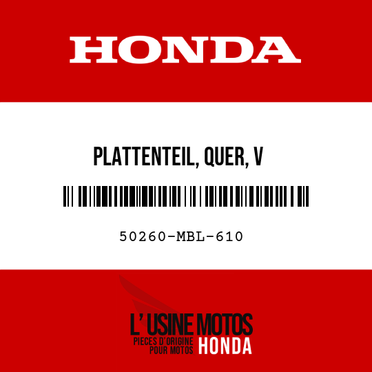 image de 50260-MBL-610 PLATTENTEIL, QUER, V