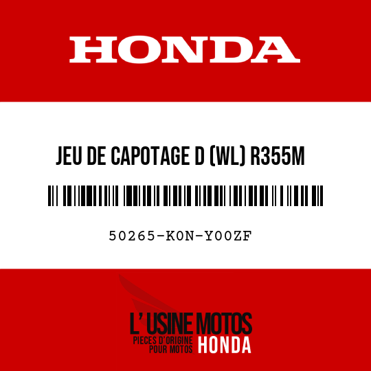 image de 50265-K0N-Y00ZF JEU DE CAPOTAGE D (WL) R355M