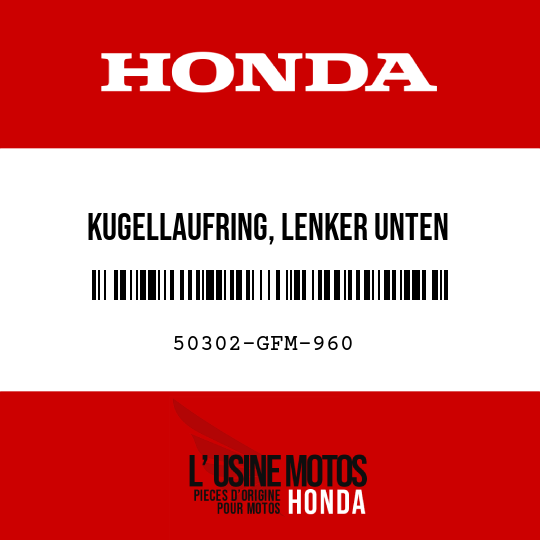 image de 50302-GFM-960 KUGELLAUFRING, LENKER UNTEN