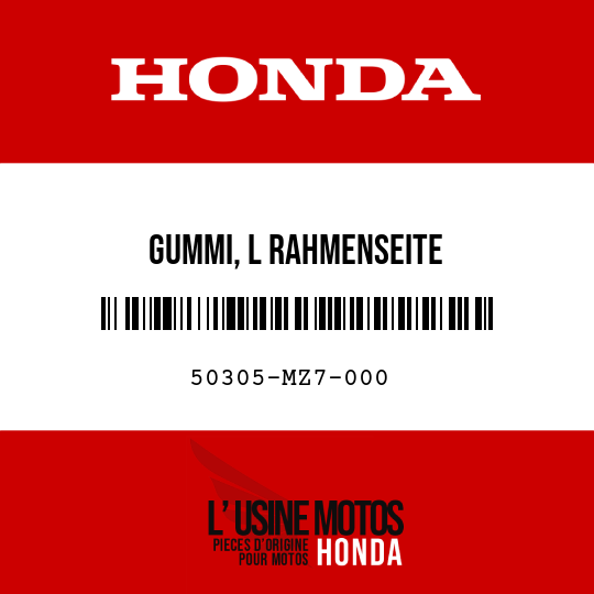 image de 50305-MZ7-000 GUMMI, L RAHMENSEITE