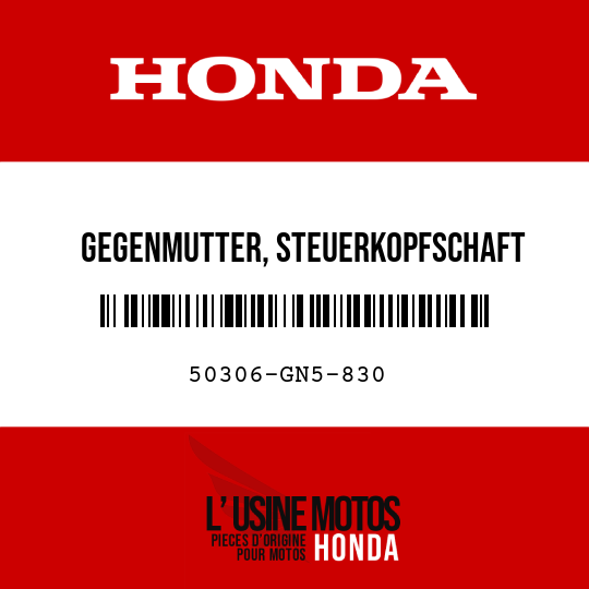 image de 50306-GN5-830 GEGENMUTTER, STEUERKOPFSCHAFT