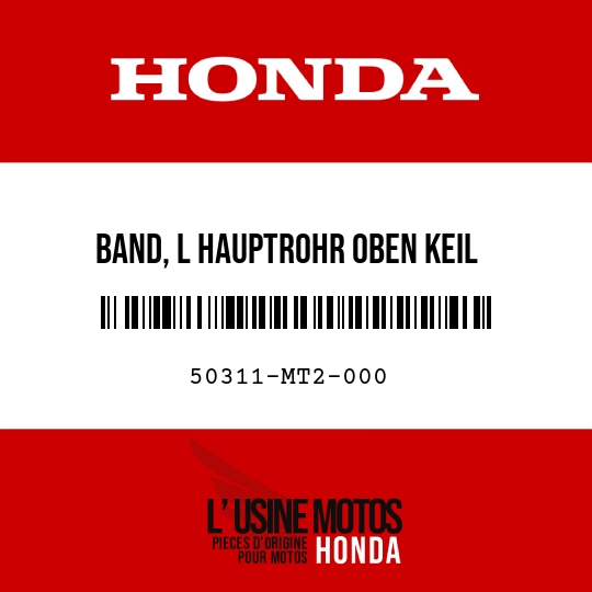 image de 50311-MT2-000 BAND, L HAUPTROHR OBEN KEIL