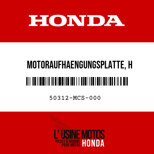 image de 50312-MCS-000 MOTORAUFHAENGUNGSPLATTE, H
