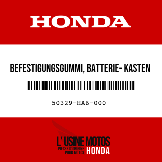 image de 50329-HA6-000 BEFESTIGUNGSGUMMI, BATTERIE- KASTEN