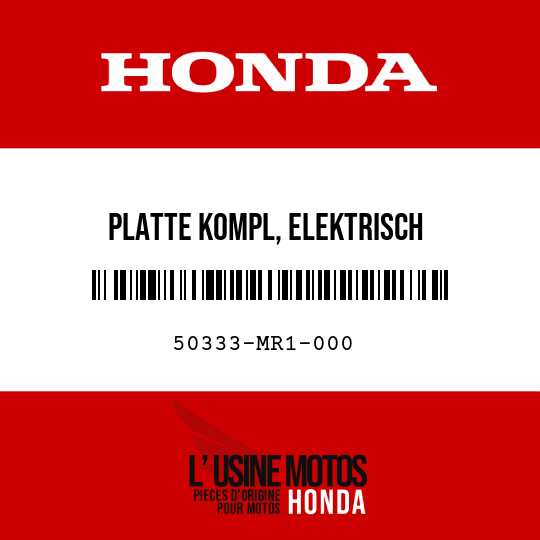 image de 50333-MR1-000 PLATTE KOMPL, ELEKTRISCH