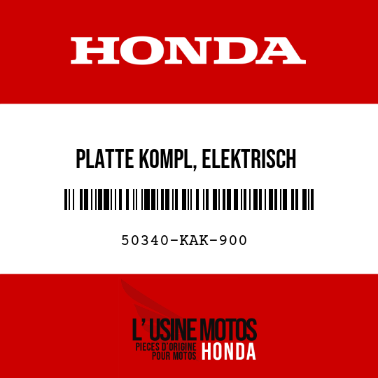 image de 50340-KAK-900 PLATTE KOMPL, ELEKTRISCH