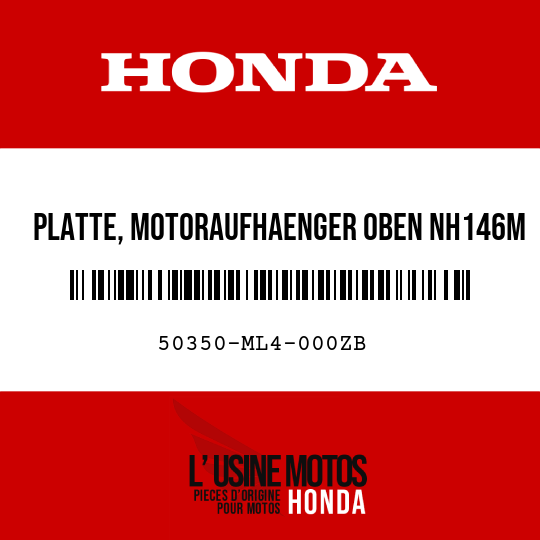 image de 50350-ML4-000ZB PLATTE, MOTORAUFHAENGER OBEN NH146M 