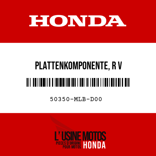 image de 50350-MLB-D00 PLATTENKOMPONENTE, R V MOTORAUFHAENGUNG