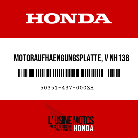 image de 50351-437-000ZH MOTORAUFHAENGUNGSPLATTE, V NH138 