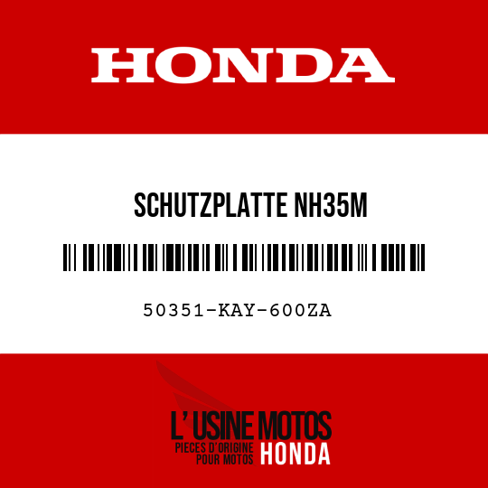 image de 50351-KAY-600ZA SCHUTZPLATTE NH35M 
