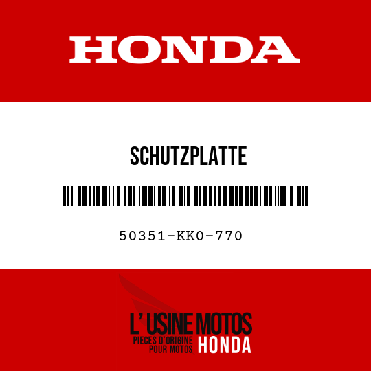image de 50351-KK0-770 SCHUTZPLATTE