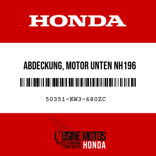 image de 50351-KW3-680ZC ABDECKUNG, MOTOR UNTEN NH196 