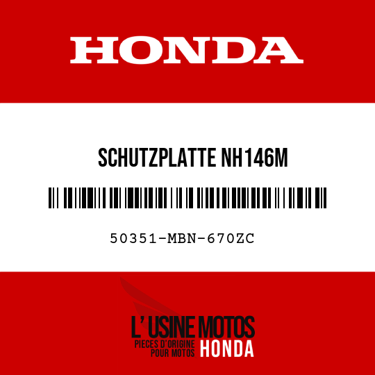 image de 50351-MBN-670ZC SCHUTZPLATTE NH146M 