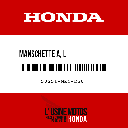 image de 50351-MKN-D50 MANSCHETTE A, L MOTORAUFHAENGUNG