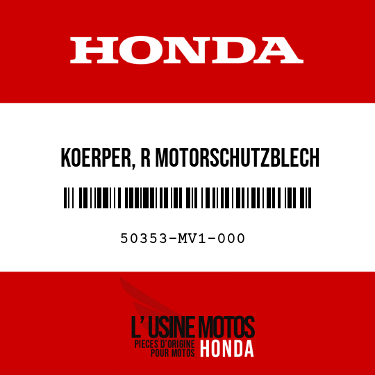 image de 50353-MV1-000 KOERPER, R MOTORSCHUTZBLECH