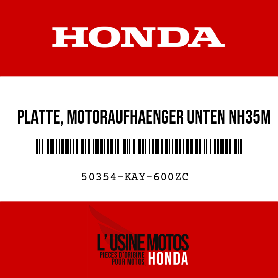 image de 50354-KAY-600ZC PLATTE, MOTORAUFHAENGER UNTEN NH35M 