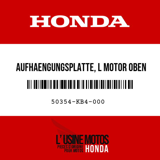 image de 50354-KB4-000 AUFHAENGUNGSPLATTE, L MOTOR OBEN