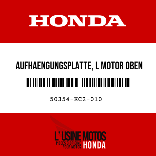 image de 50354-KC2-010 AUFHAENGUNGSPLATTE, L MOTOR OBEN