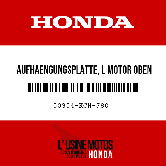 image de 50354-KCH-780 AUFHAENGUNGSPLATTE, L MOTOR OBEN