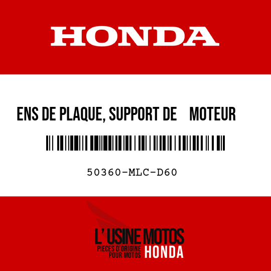 image de 50360-MLC-D60 ENS DE PLAQUE, SUPPORT DE    MOTEUR AV G