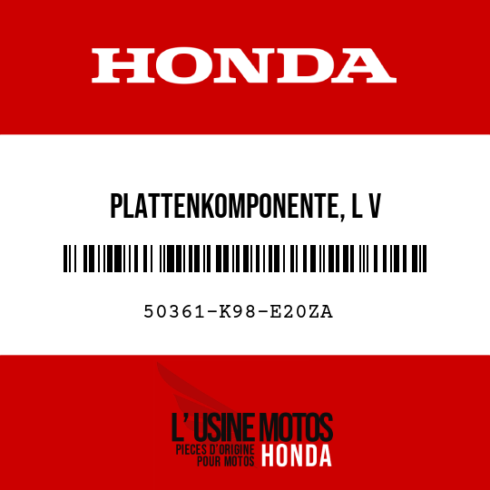 image de 50361-K98-E20ZA PLATTENKOMPONENTE, L V MOTORAUFHAENGUNG NH303M