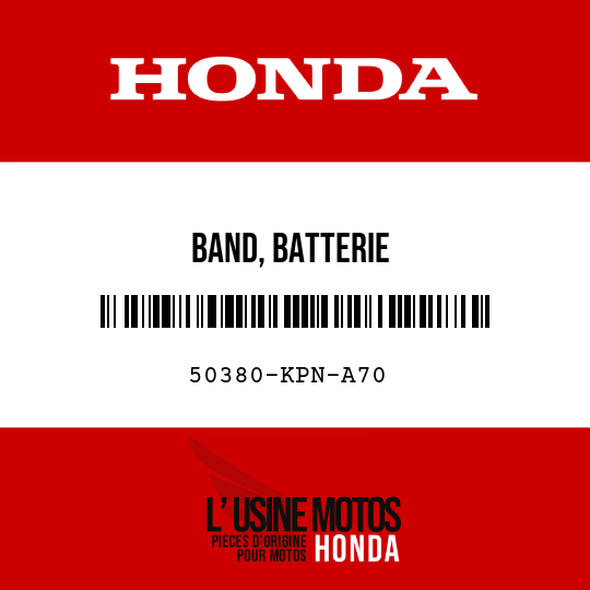 image de 50380-KPN-A70 BAND, BATTERIE