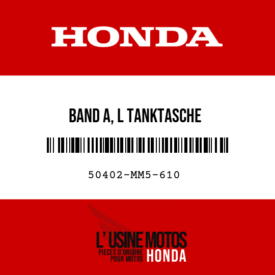 image de 50402-MM5-610 BAND A, L TANKTASCHE