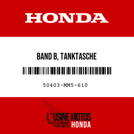 image de 50403-MM5-610 BAND B, TANKTASCHE