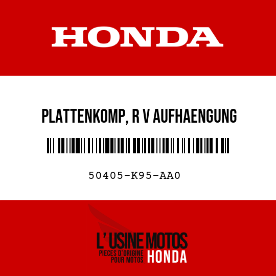 image de 50405-K95-AA0 PLATTENKOMP, R V AUFHAENGUNG