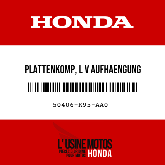 image de 50406-K95-AA0 PLATTENKOMP, L V AUFHAENGUNG