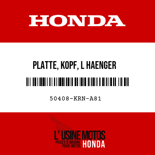image de 50408-KRN-A81 PLATTE, KOPF, L HAENGER