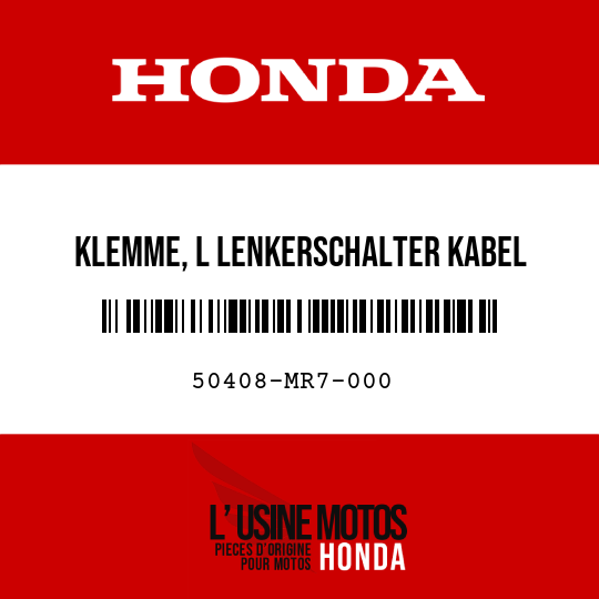 image de 50408-MR7-000 KLEMME, L LENKERSCHALTER KABEL