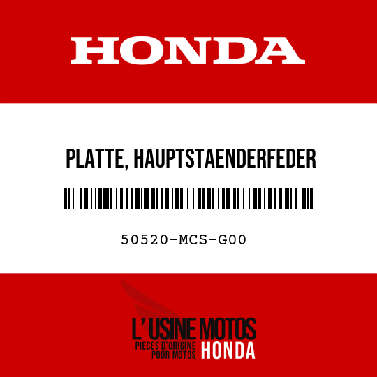image de 50520-MCS-G00 PLATTE, HAUPTSTAENDERFEDER