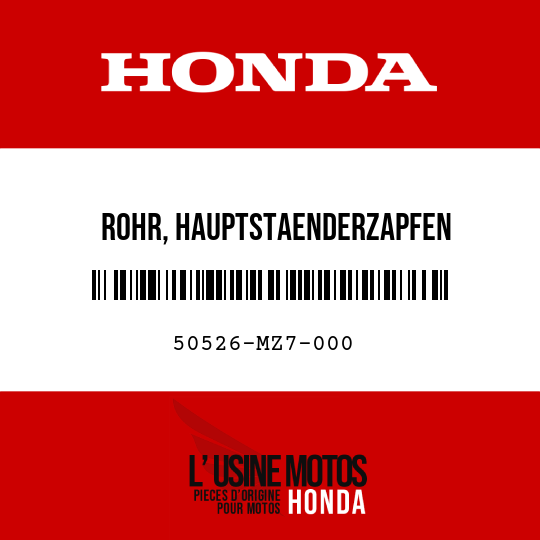image de 50526-MZ7-000 ROHR, HAUPTSTAENDERZAPFEN