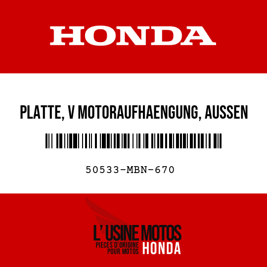 image de 50533-MBN-670 PLATTE, V MOTORAUFHAENGUNG, AUSSEN