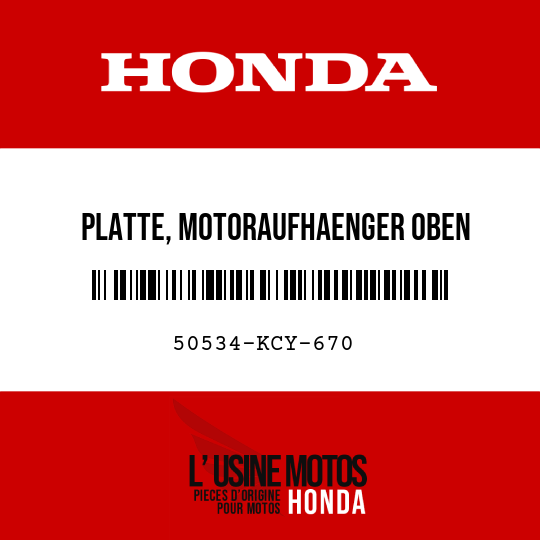 image de 50534-KCY-670 PLATTE, MOTORAUFHAENGER OBEN