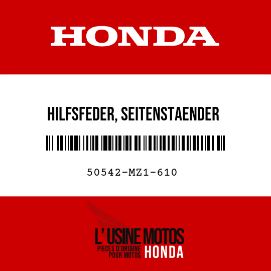 image de 50542-MZ1-610 HILFSFEDER, SEITENSTAENDER