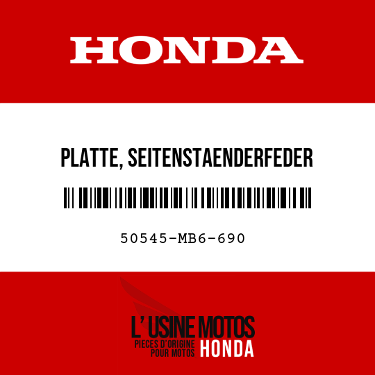 image de 50545-MB6-690 PLATTE, SEITENSTAENDERFEDER