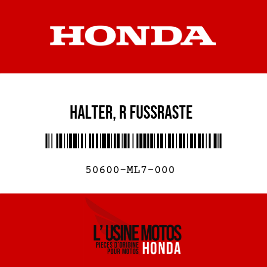 image de 50600-ML7-000 HALTER, R FUSSRASTE