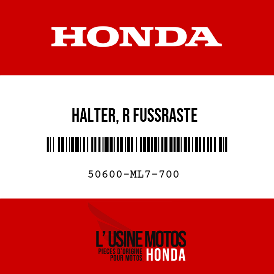 image de 50600-ML7-700 HALTER, R FUSSRASTE