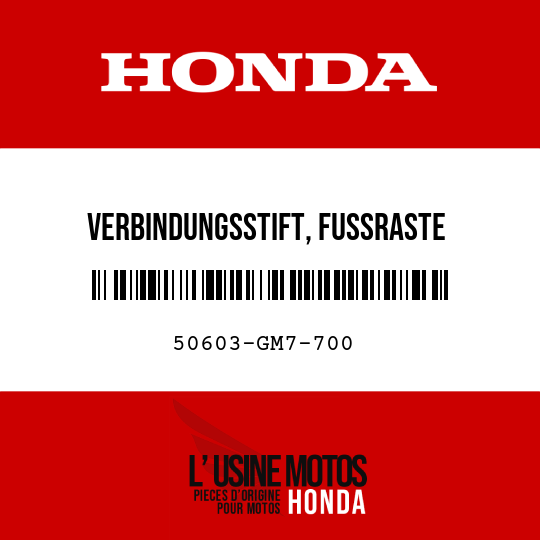 image de 50603-GM7-700 VERBINDUNGSSTIFT, FUSSRASTE