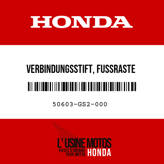 image de 50603-GS2-000 VERBINDUNGSSTIFT, FUSSRASTE